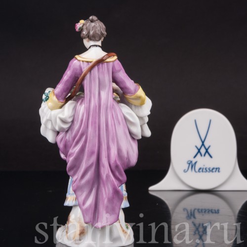 Фарфоровая статуэтка девушки Продавщица цветов, Cries de Paris, Meissen, Германия, 1986 г.