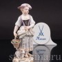 Фигурка девочки из фарфора Пастушка Meissen, Германия, 19 век.