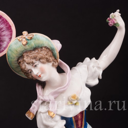 Фарфоровая статуэтка Танцующие девушки, Volkstedt, Германия, 1908-36 гг.