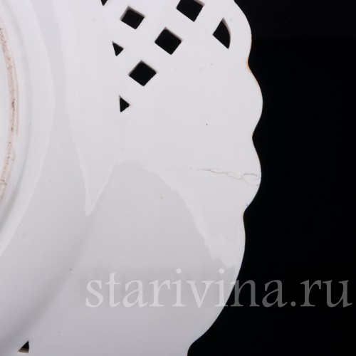 Уценненное фарфоровое блюдо Индийская роспись, Meissen, Германия, сер. 19 - нач. 20 вв.