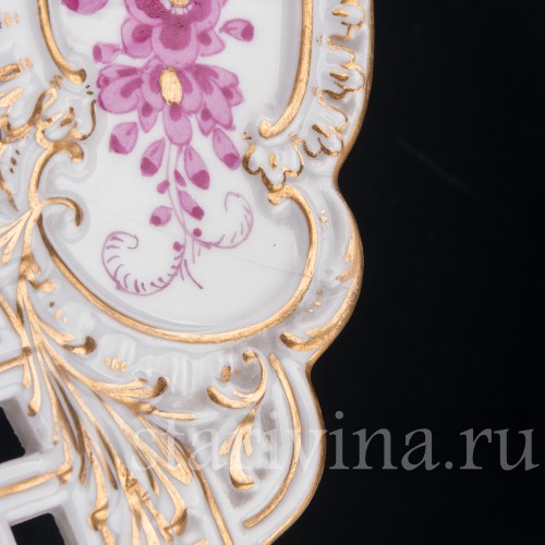 Уценненное фарфоровое блюдо Индийская роспись, Meissen, Германия, сер. 19 - нач. 20 вв.