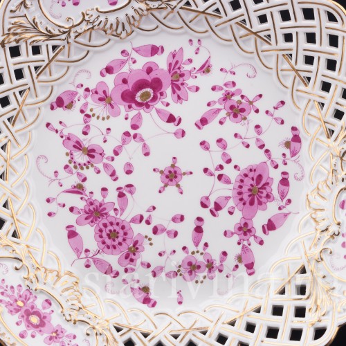 Уценненное фарфоровое блюдо Индийская роспись, Meissen, Германия, сер. 19 - нач. 20 вв.