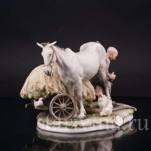 Фарфоровая композиция Кузнец, Giuseppe Cappe, Италия, сер. 20 в.