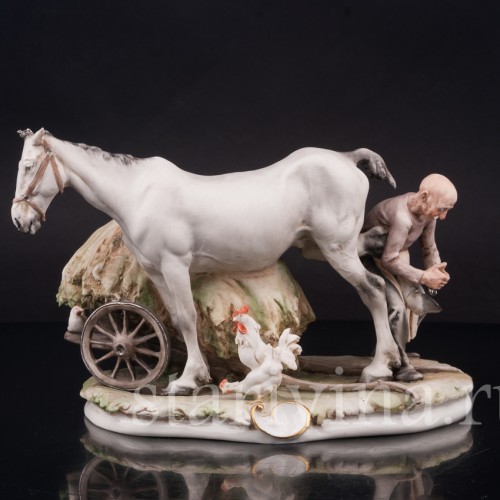 Фарфоровая композиция Кузнец, Giuseppe Cappe, Италия, сер. 20 в.