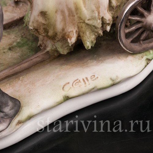 Фарфоровая композиция Кузнец, Giuseppe Cappe, Италия, сер. 20 в.