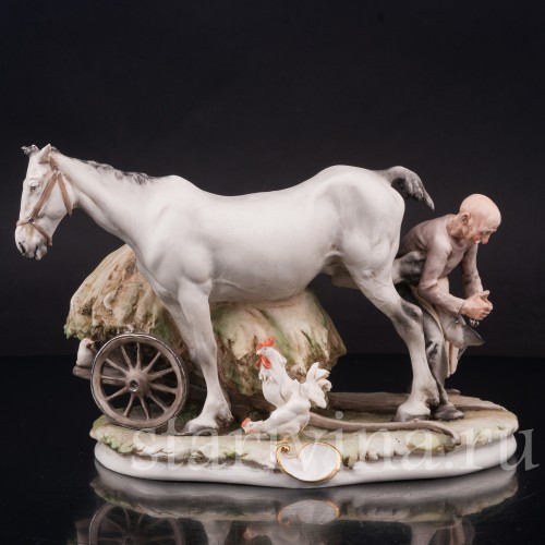 Фарфоровая композиция Кузнец, Giuseppe Cappe, Италия, сер. 20 в.