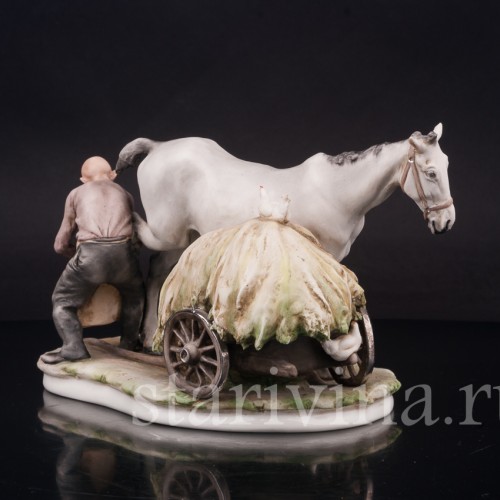 Фарфоровая композиция Кузнец, Giuseppe Cappe, Италия, сер. 20 в.