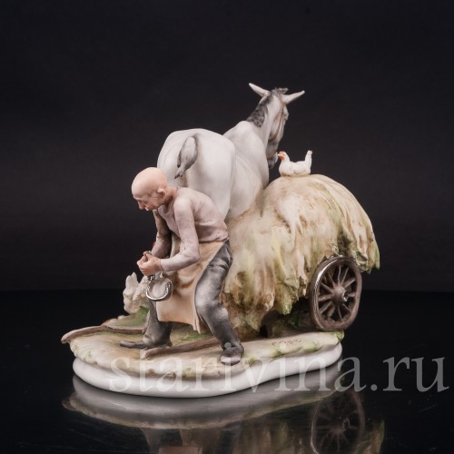 Фарфоровая композиция Кузнец, Giuseppe Cappe, Италия, сер. 20 в.