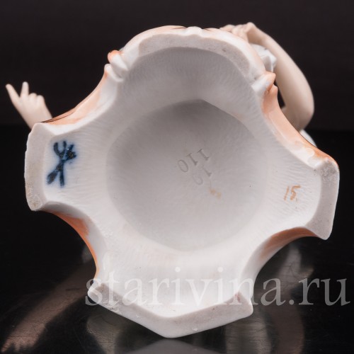 Фарфоровая статуэтка девушки Знаки зодиака, Овен, Volkstedt, Германия, кон. 19 в.