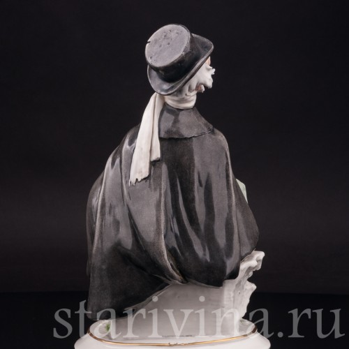 Фарфоровая статуэтка Старик с бутылкой, Giuseppe Cappe, Италия, сер. 20 в.