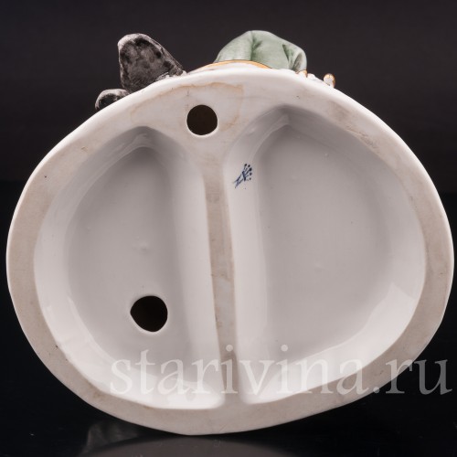 Фарфоровая статуэтка Старик с бутылкой, Giuseppe Cappe, Италия, сер. 20 в.