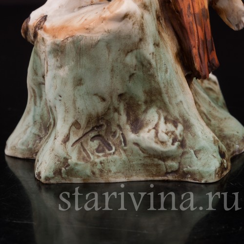 Фарфоровая статуэтка птицы Ушастая сова Tay, Италия, сер. 20 в.