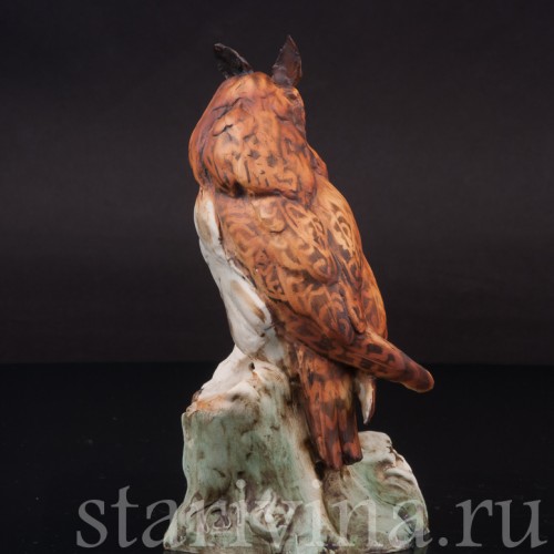 Фарфоровая статуэтка птицы Ушастая сова Tay, Италия, сер. 20 в.