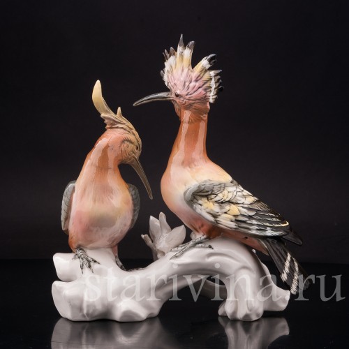 Статуэтка птиц из фарфора Два удода, Karl Ens, Германия, сер. 20 в.