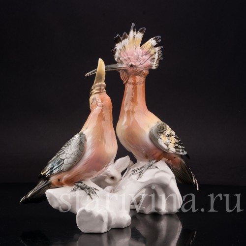 Статуэтка птиц из фарфора Два удода, Karl Ens, Германия, сер. 20 в.