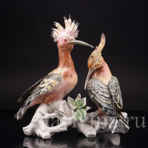 Статуэтка птиц из фарфора Два удода, Karl Ens, Германия, сер. 20 в.