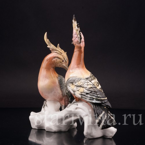 Статуэтка птиц из фарфора Два удода, Karl Ens, Германия, сер. 20 в.