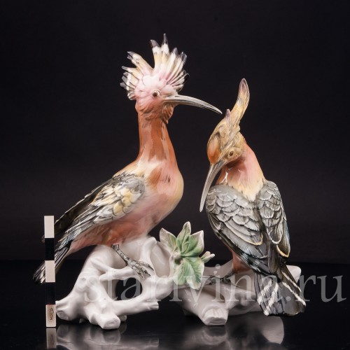 Статуэтка птиц из фарфора Два удода, Karl Ens, Германия, сер. 20 в.