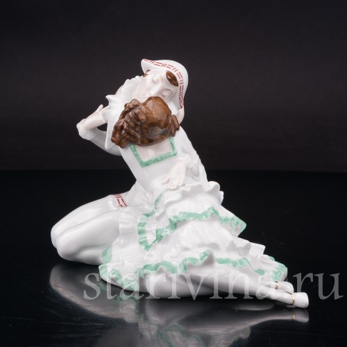 Фарфоровая статуэтка Поцелуй, Пьеро и Пьеретта Hutschenreuther, Германия, 1920-38 гг.