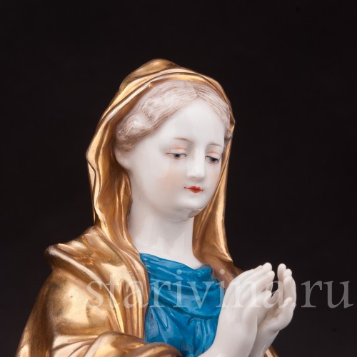 Фарфоровая фигурка Коленопреклонённая Мадонна, Volkstedt, Германия, нач. 20 в.