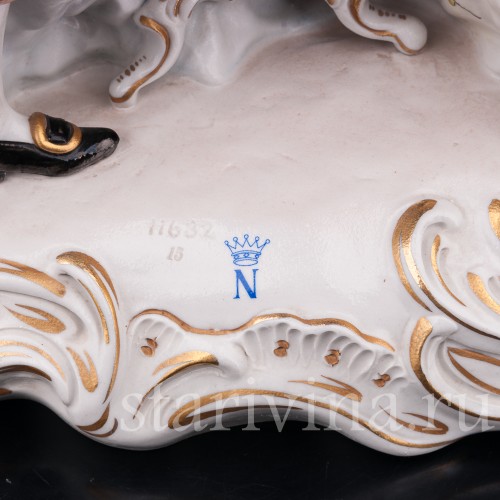 Композиция из фарфора Беззаботная вечеринка, Дрезден, Германия, вт. пол. 20 в.