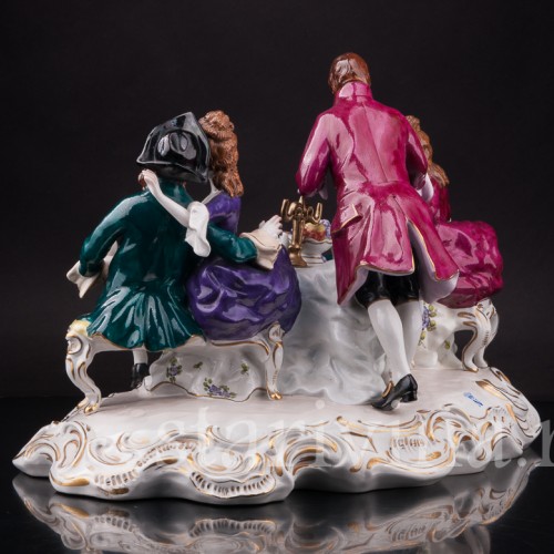 Композиция из фарфора Беззаботная вечеринка, Дрезден, Германия, вт. пол. 20 в.