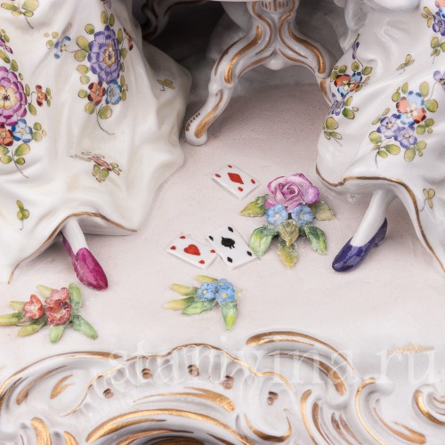 Композиция из фарфора Беззаботная вечеринка, Дрезден, Германия, вт. пол. 20 в.