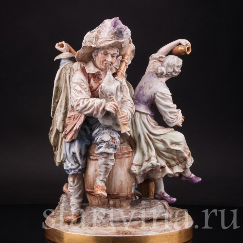 Композиция из фарфора Странствующие музыканты, Albert Stahl, Германия, 1937-1949 гг.