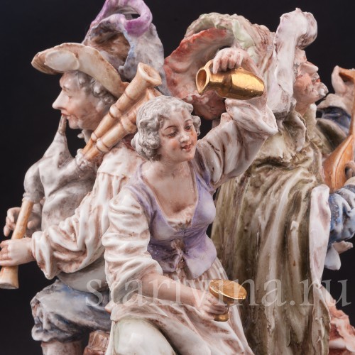 Композиция из фарфора Странствующие музыканты, Albert Stahl, Германия, 1937-1949 гг.