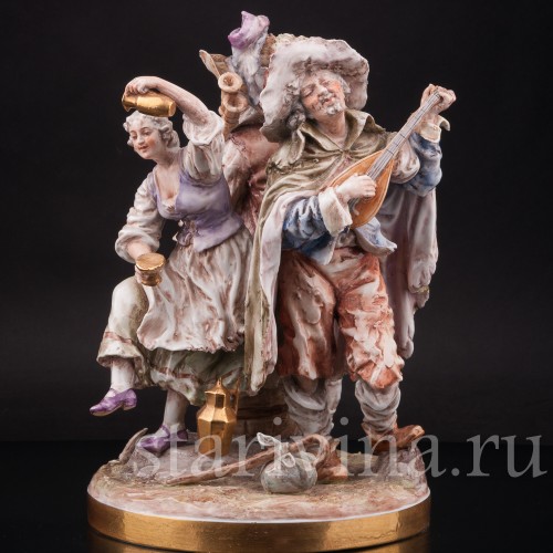 Композиция из фарфора Странствующие музыканты, Albert Stahl, Германия, 1937-1949 гг.