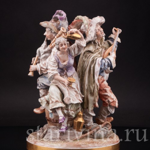 Композиция из фарфора Странствующие музыканты, Albert Stahl, Германия, 1937-1949 гг.