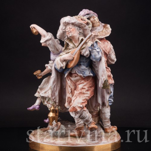 Композиция из фарфора Странствующие музыканты, Albert Stahl, Германия, 1937-1949 гг.