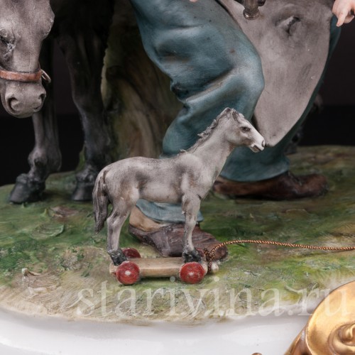 Фарфоровая композиция Кузнец и мальчик, Capodimonte, Италия, сер. 20 в.