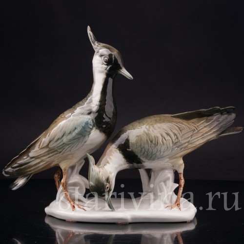 Фарфоровая фигурка птиц Два чибиса, Karl Ens, Германия, сер. 20 в.