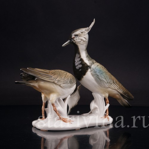 Фарфоровая фигурка птиц Два чибиса, Karl Ens, Германия, сер. 20 в.