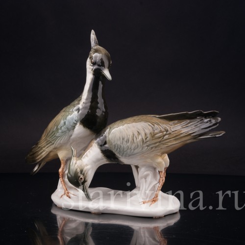 Фарфоровая фигурка птиц Два чибиса, Karl Ens, Германия, сер. 20 в.