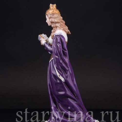 Фарфоровая статуэтка Дама в короне с книгой, Dressel, Kister & Co, Германия, нач. 20 в.