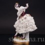 Фарфоровая статуэтка балерины Фанни Эльслер, кружевная, Volkstedt, Германия, до 1935 г.