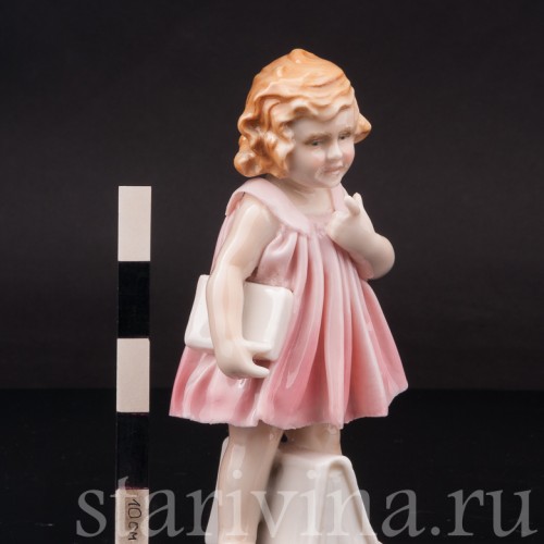 Девочка с книгами, Karl Ens, Германия, нач. 20 в