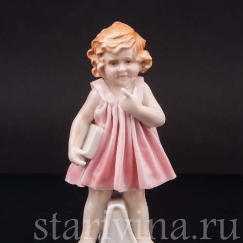 Девочка с книгами, Karl Ens, Германия, нач. 20 в