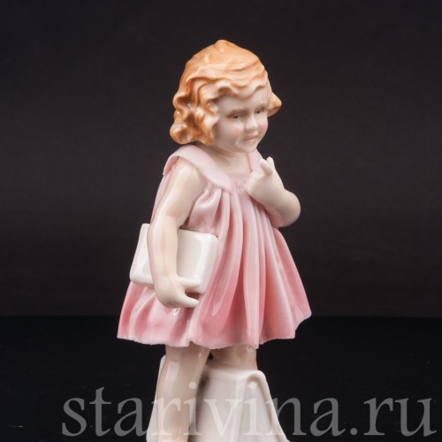 Девочка с книгами, Karl Ens, Германия, нач. 20 в