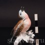 Фигурка птицы из фарфора Поющая малинова Karl Ens, Германия, сер. 20 в.