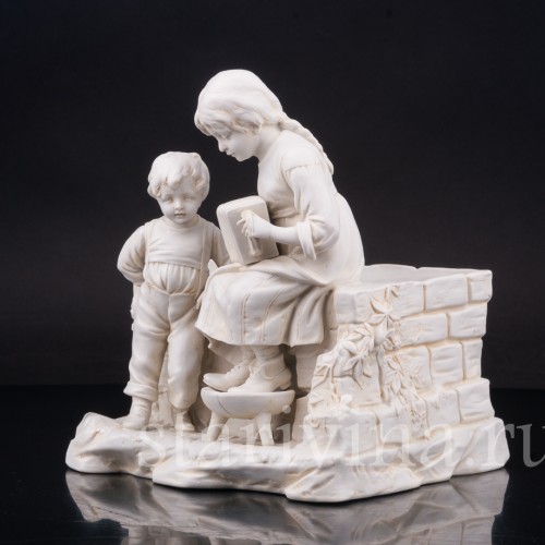 Фарфоровая статуэтка "Поиграй мне на гармошке!", Volkstedt, Германия, кон. 19 - нач. 20 вв.