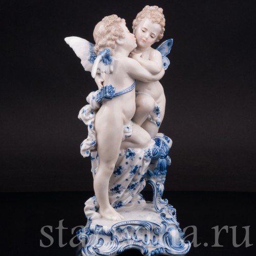 Фарфоровая статуэтка Амур и Психея, Dressel, Kister & Co, Германия, нач. 20 в.