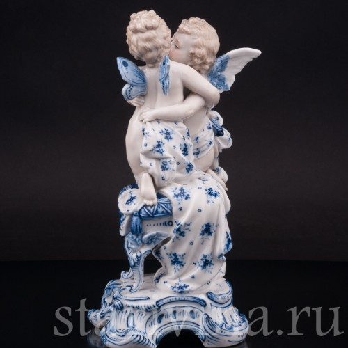 Фарфоровая статуэтка Амур и Психея, Dressel, Kister & Co, Германия, нач. 20 в.