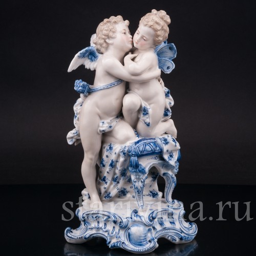 Фарфоровая статуэтка Амур и Психея, Dressel, Kister & Co, Германия, нач. 20 в.