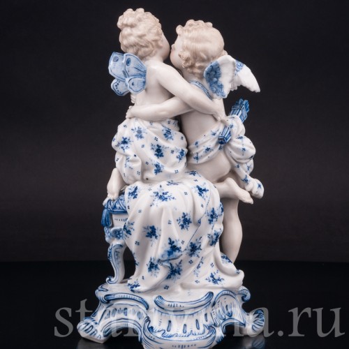 Фарфоровая статуэтка Амур и Психея, Dressel, Kister & Co, Германия, нач. 20 в.