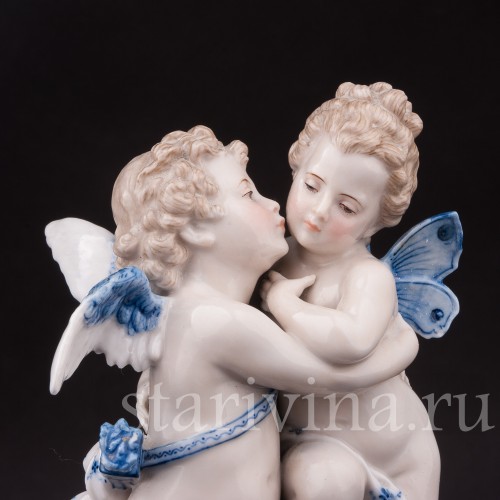 Фарфоровая статуэтка Амур и Психея, Dressel, Kister & Co, Германия, нач. 20 в.