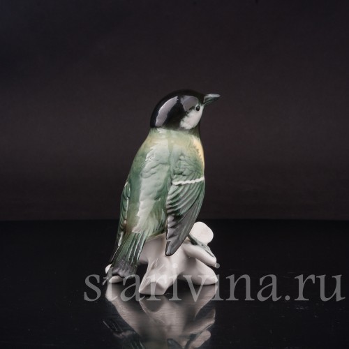 Фигурка птицы из фарфора Большая синица Karl Ens, Германия, сер. 20 в.
