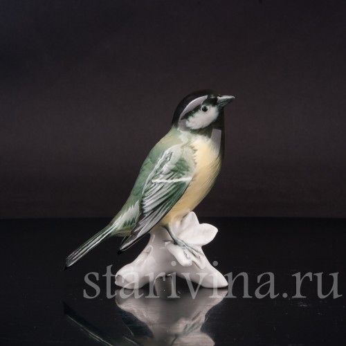 Фигурка птицы из фарфора Большая синица Karl Ens, Германия, сер. 20 в.